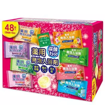 Lion Chemical Medicated Foaming Bath 8 Carbonated 48 Tablets Types x 6 Fatigy Stiff Sensitivity to Gift [Большая емкость] Соли, ароматы, газ, (8