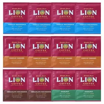 Lion Coffee Single Drip 12p Ваниль Макадамия/Ваниль Карамель/Шоколад Макадамия/Лесной орех