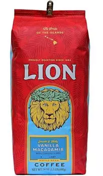 Lion Coffee Vanilla Macadamia Value Size 680g x 2 pieces (Beans)