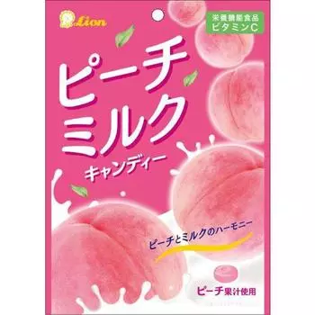 Lion Confectionery Peach Milk Candy 59gPeach milk candy with a mild sweetness of peach and milk. 3 Peach milk candy with a mild sweetness of peach and 1