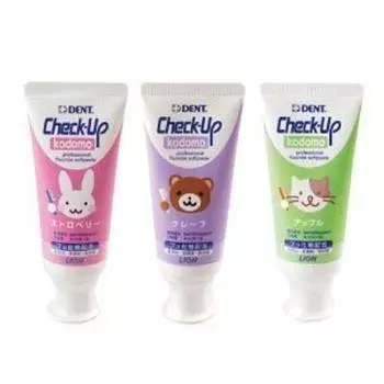 Lion DENT Checkup Kodomo 3 bottles each flavor Grape (Strawberry Apple)