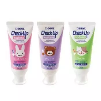 Lion DENT Checkup Kodomo 3 bottles each flavor Grape (Strawberry Apple)