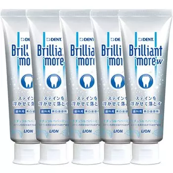 Lion Dental Materials Paste Whitening Brilliant More Double Natural Peppermint 5 бутылок more Эксклюзивный стоматологический продукт Отбеливание (90г) [Блестящий w]