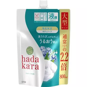 LION hadakara BODY SOAP RICH SOAP Сменный блок большого размера 800 мл Универсальное применение (Другой) Как использовать мыло для тела/ Возьмите необходимое количество (около 2 толчков