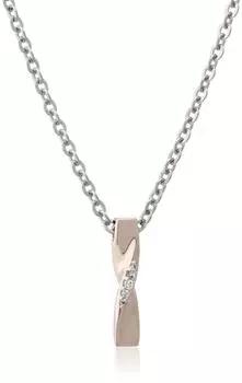 LION HEART Stainless Steel Pair Line Necklace 04N137SL [Lion Heart] (Women s/Pink Gold)