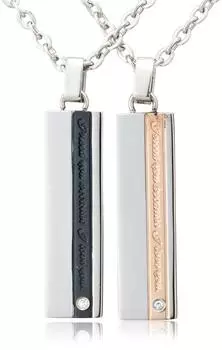 LION HEART Stainless Steel Pair Necklace of 04N121SET [Lion Heart] (Set 2)