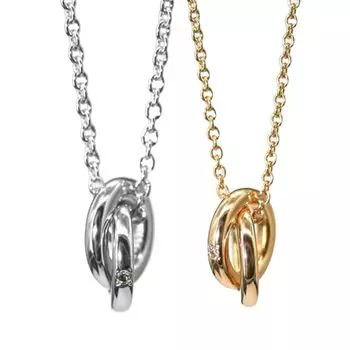 LION HEART W Пара колец Ожерелье Двойное кольцо Пара колец Ожерелье Пара ожерелье Бриллиант Хирургическая нержавеющая сталь 03NE0445 БЕСПЛАТНО MULTISLV GLD Серебро Золото