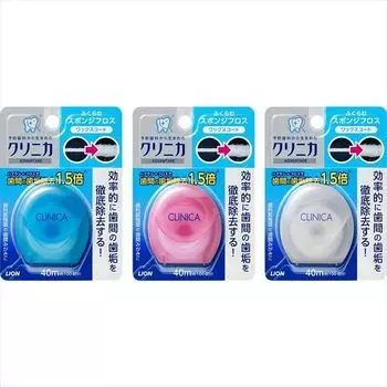 Lion Interdental Cleaner Clinica Sponge Floss 40m x 6 pieces