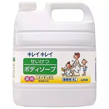 Lion KireiKirei Seiketsu Body Refreshing Lemon Orange Commercial 4L x 3 бутылки Мыло и аромат, использование,