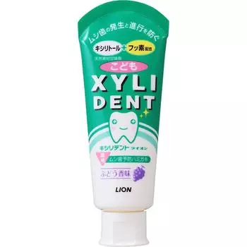 LION Kisildent Детская зубная паста [ВИНОГРАД] 60г (Квази-лекарство) Нанесите необходимое количество средства на зубную щетку и очистите зубы и полость рта.. Детский