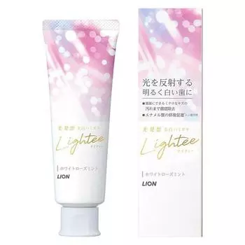 Lion Lightee Toothpaste отбеливающая зубная паста со вкусом мяты и розы, 100 гр