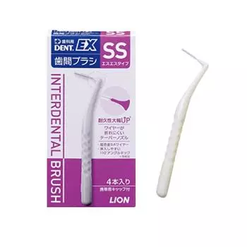 LION Lion Dental Materials Межзубные щетки белые 4 шт SS DENT.EX