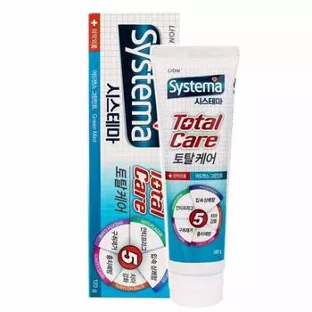 LION SystemaTotalTPgreenmint 120g Зубная паста с зеленой мятой для длительной свежести
