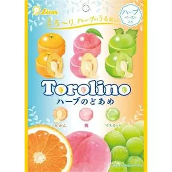 Lion Trolino Herb Throat Dip 62gCharacteristicsThis assortment of fruit throat lozenges has a mello CharacteristicsThis assortment of fruit throat loz 1