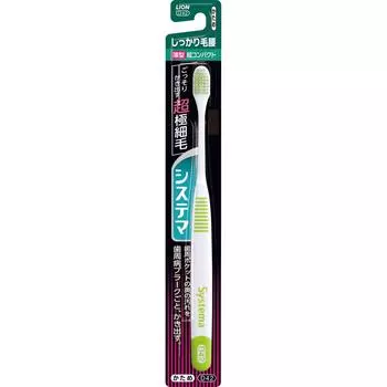Lion Зубная щетка Systema, жесткая щетина, тип «талия», ультракомпактная, 1 шт. Зубные щетки для лечения заболеваний пародонта Используйте кончики щетинок для легкой чистки зубов.