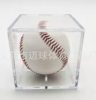 LIOOBO Бейсбольный чехол для мяча с автографом, бейсбольный памятный чехол для мяча, акриловый, 2 шт., 8X8X8 см