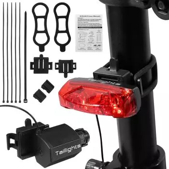 LIOOBO Велосипедный задний фонарь Велосипедный задний фонарь Светодиодный велосипедный задний фонарь Ночная езда Велосипедный отражатель Велосипедный фонарь Аксессуары для велосипеда