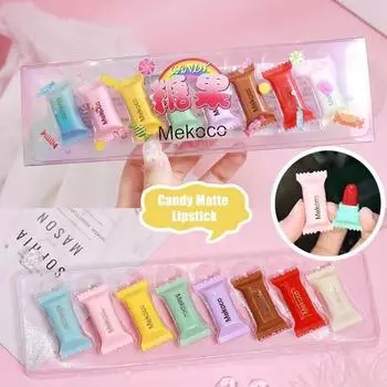 Палитра для губ Mini Candy Matte Lipstick Set Sexy Red Lip Tint Velvet Cosmetics Водостойкий блеск-карандаш Стойкий макияж Lo S3L3, A, 1 шт.
