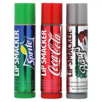 Lip Smacker, Coca-Cola, бальзам для губ, трио-упаковка, 3 упаковки, 4 г (0,14 унции) каждый