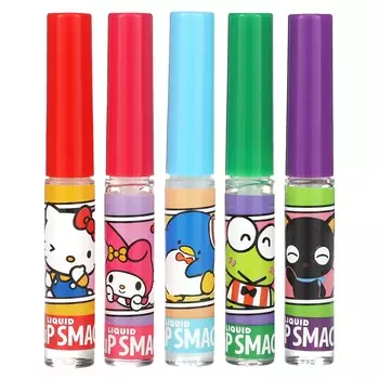 Lip Smacker, Hello Kitty and Friends, жидкий блеск для губ, вкус everlasting best, 5 упаковок, 14 мл (0,45 жидких унций)