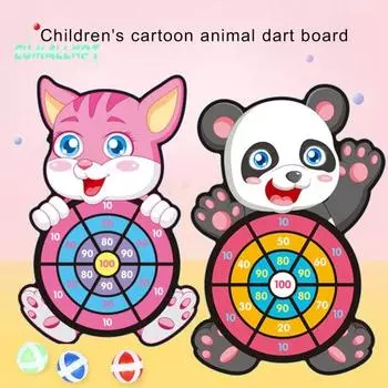 Липкие мультяшные животные, мишени, шары, дартс, игрушка для родителей и детей A