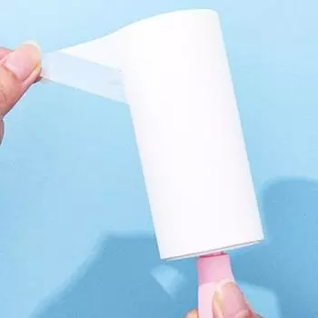 Липкий валик для удаления пуха из ткани с нескользящей ручкой, сильная липкость, многоразовая одежда для удаления шерсти домашних животных серый