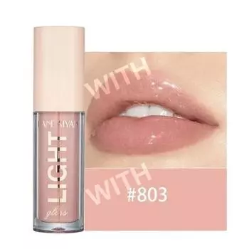 Lipstick Set Mirror Water Glitter Lip Gloss Glossy Moisturizing Transparent Oil Lasting Primer Hydrating Plump Lipstick Makeup 1 Piece, 803, 803