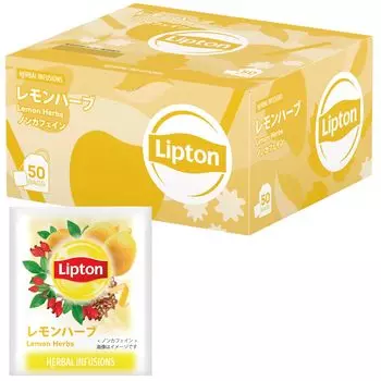 Lipton Black Tea Lemon Herb Полипропиленовые чайные пакетики 50 пакетиков
