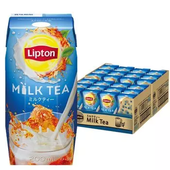Lipton Milk Tea 200 мл Напиток в бумажной упаковке Напиток хранится при комнатной температуре x 24 бутылки [Температура чая]