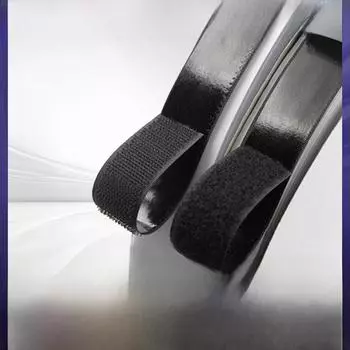 Липучка Feideli Black and White Multi-Spec - нейлоновая смесь, прочный клей, устойчива к высоким температурам, двусторонняя. 20mm-hook surface белый