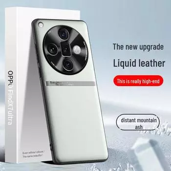 Liquid leather protective cover for Oppo Find X7 Ultra, anti-fall and one piece design, suitable for mobile phone. oppoFindX7ultra чёрный