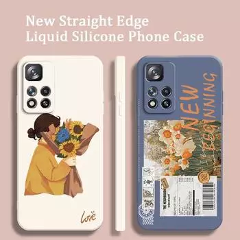 Liquid Rope TPU Funda Flowers Boy Love Girl Phone Case For Xiaomi Redmi Note 11 11S 11T 10S 10 9S 9T 9 8T 8 Pro Plus 5G Redmi Note 8T