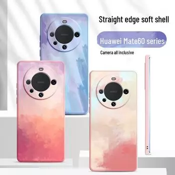 Жидкий силиконовый чехол Full-Cover Soft Shell для Huawei Mate60, Mate50Pro, Mate40E, Mate30, Mate20 - Защита от падений Mate50Pro ягодный