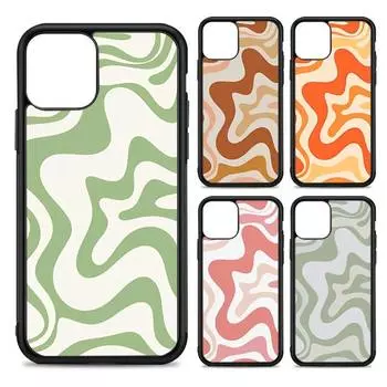 Liquid Swirl Abstract Phone Case Silicone PC+TPU Case for iPhone 11 12 13 Pro Max 8 7 6 Plus X SE XR Hard Fundas iphone 14