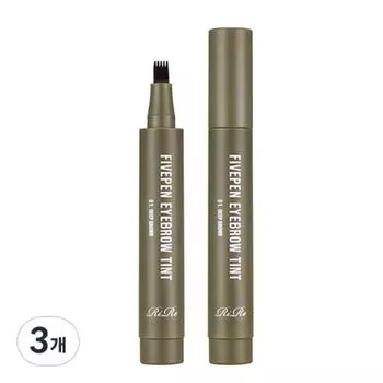 Lire Five Pen Eyebrow Tint 2.5g, 3 pieces, 01 deep brown