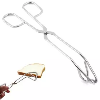 Liroyal Kitchen Yakiniku Треугольная нержавеющая печь для торта и фруктов Удобная запираемая посудомоечная машина 24 см Щипцы, Щипцы, Щипцы, Сталь, Щипцы, Барбекю,