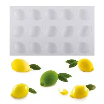 Liroyal Silicone Silicone 15 Силиконовый мусс для выпечки шоколада лимона, термостойкий 3D-резка кондитерских изделий, сладостей, приготовления лимона, домашняя кухонная форма,
