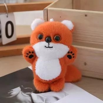 Лиса Милый Маленький Кулон Плюшевая Игрушка Кукла Кулон для Рюкзака Брелок Мода