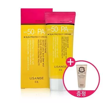 Lisange EX Sun Protect солнцезащитный крем 80 мл (SPF50 + / PA ++++) + В комплект входит очищающая пенка 100 мл