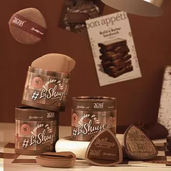 Lishu блендер для макияжа, воздушная подушка, пудра, губка для пудры, косметический аппликатор, инструмент для сухого и влажного двойного назначения