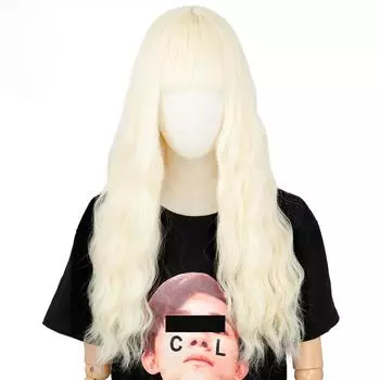 LISI HAIR 24-дюймовый длинный золотой парик с волнистым париком Liu Haihai, парик из синтетического волокна, женский длинный парик, натуральный парик, парик для косплея/ежедневного/вечеринки