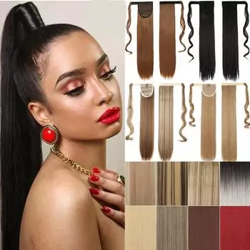 LISI HAIR Конский хвост Парик Женские длинные прямые волосы Синтетические наращивание волос Наращивание хвоста