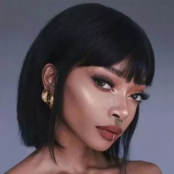 LiSi HAIR Короткая голова BoBo Летний крутой термостойкий парик из синтетического волокна Парик для косплея Вечерние повседневный парик Lady Coser