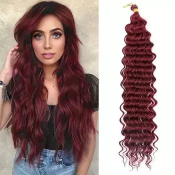 LISI HAIR Синтетические длинные вьющиеся волнистые волосы крючком Ocean Wave Deep Wave крючком термостойкие волокна крючком волосы для женщин 55cm