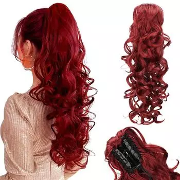 LISI HAIR синтетический хвостик-когти накладные волосы на заколках для женщин 40cm