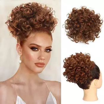 LISI HAIR Синтетический небрежный пучок волос, эластичный шнурок, свободная волна, вьющиеся волосы, накладные волосы, пучок для женщин, ежедневное использование 25cm