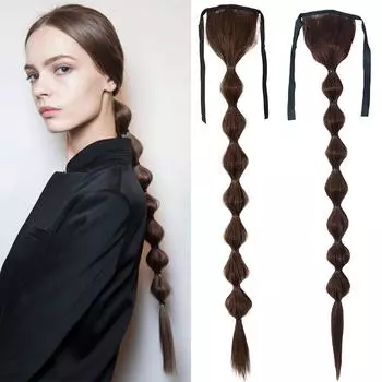 LISI HAIR Женская мода 34-дюймовое синтетическое волокно для волос термостойкий пузырь конский хвост искусственные волосы на шнурке наращивание волос парик с конским хвостом 34inches
