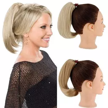 LISI HAIR женские короткие волосы для наращивания хвоста клипсы на натуральный хвостик парик из синтетического волокна волосы подходят для вечеринок ежедневного использования