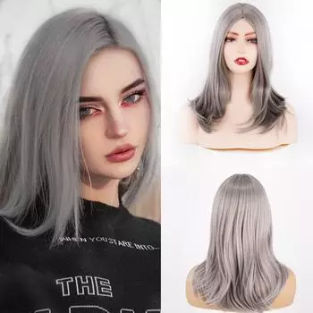 LISI HAIR Женские синтетические парики Новые модные женские натуральные повседневные прямые локоны Высокотемпературные термостойкие многоцветные парики из волокна свежие