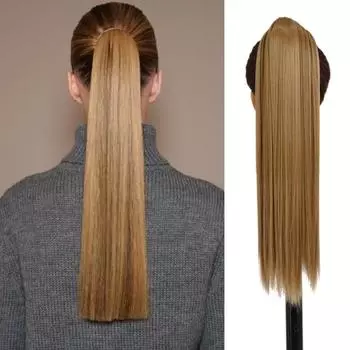 LISI HIAR Женский длинный прямой парик из волос с хвостиком Красное вино Светло-серый Черный Синтетическое волокно Наращивание волос Время вечеринки Ежедневное использование